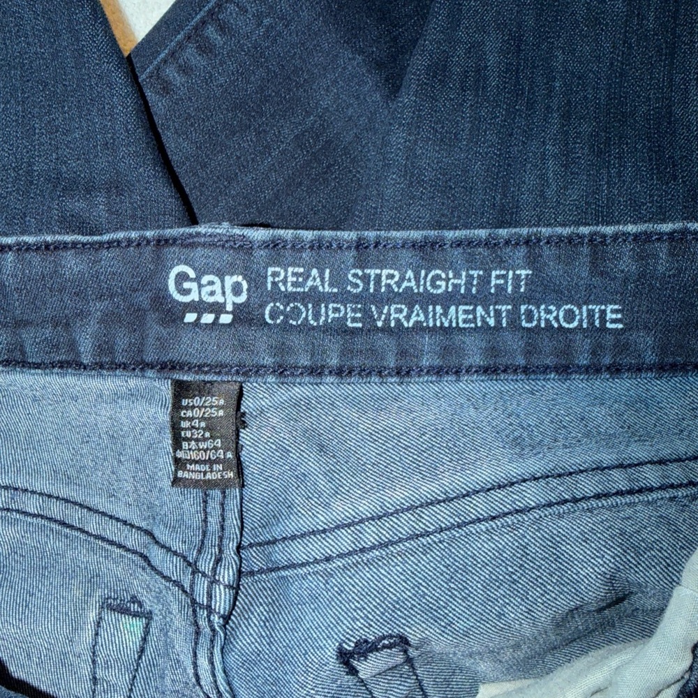 Gap Ladies Real Straight Fit Size 0/25 - Picture 4 of 4